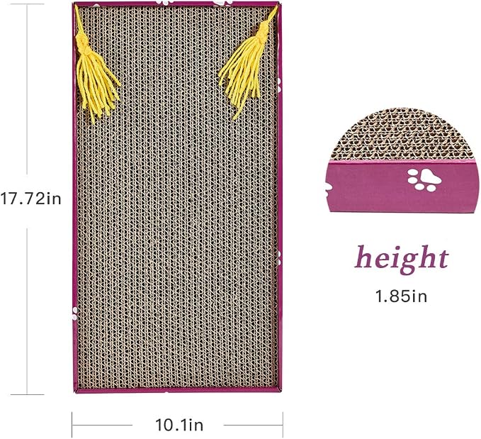PEEKAB Cat Scratcher Cardboard Wide Scratching Board Reversible Corrugate Cat Scratch Pad with Box Catnip Included Large 3PCS - Image 5