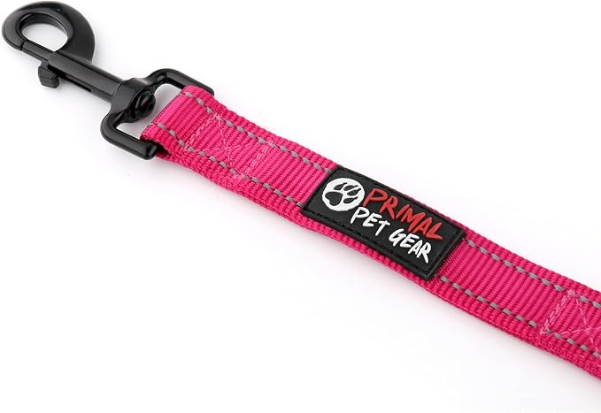 Dog Leash 6ft Long,Traffic Padded Two Handle,Heavy Duty,Reflective Double Handles Lead for Control Safety Training,Leashes for Large Dogs or Medium Dogs,Dual Handles Leads(Pink) - Image 4