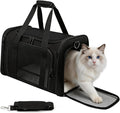 Cat Carrier Soft, Dog Carriers for Small Dog/Large Cat (Up to 16lb) | with High Breathability, Shoulder Strap, Waterproof Mat, Pet Carrier Airline Approved, for Home Outdoor Travel (Black) by Unknown