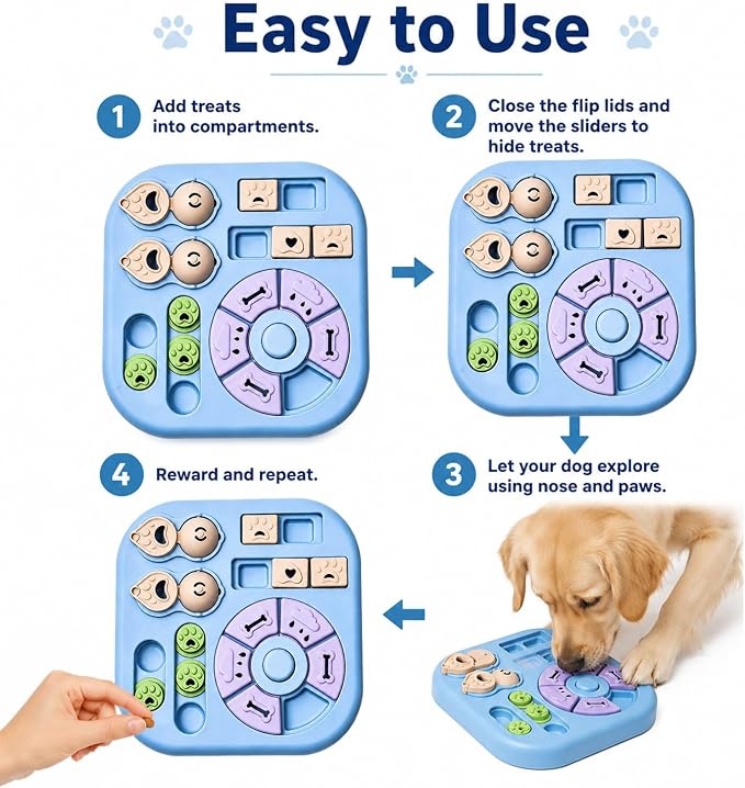 Tee Shirt Galaxy Dog Puzzle Toys, Treat Dispensing Puzzle Feeder for IQ Training and Mental Stimulation, Slow Feeder Enrichment Toy for Small Medium Large Dogs, Light Blue - Image 3