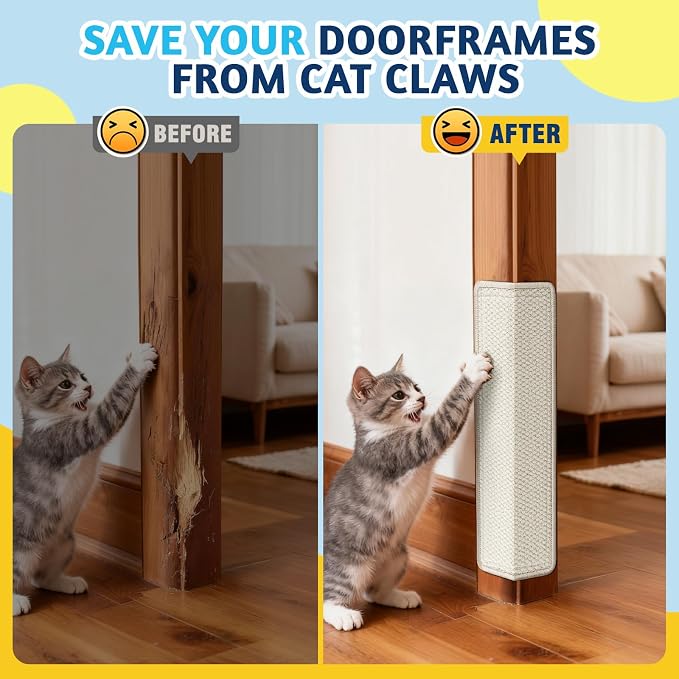 ENONCI Door Protector from Cat Scratching 19.6x7.8 Cat Wall Corner Scratcher - Image 3