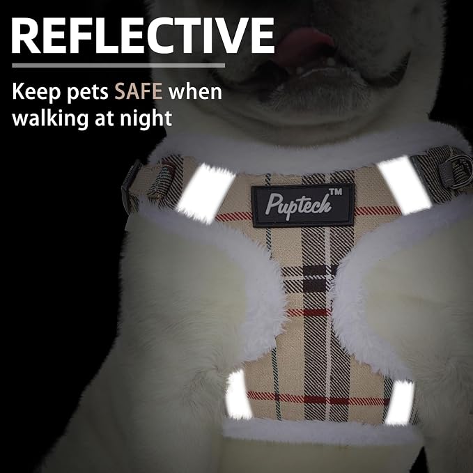 PUPTECK Dog Harness and Leash Set Medium Sized, Step in No Pull Adjustable Puppy Cat Harness Reflective Pet Vest - Image 4