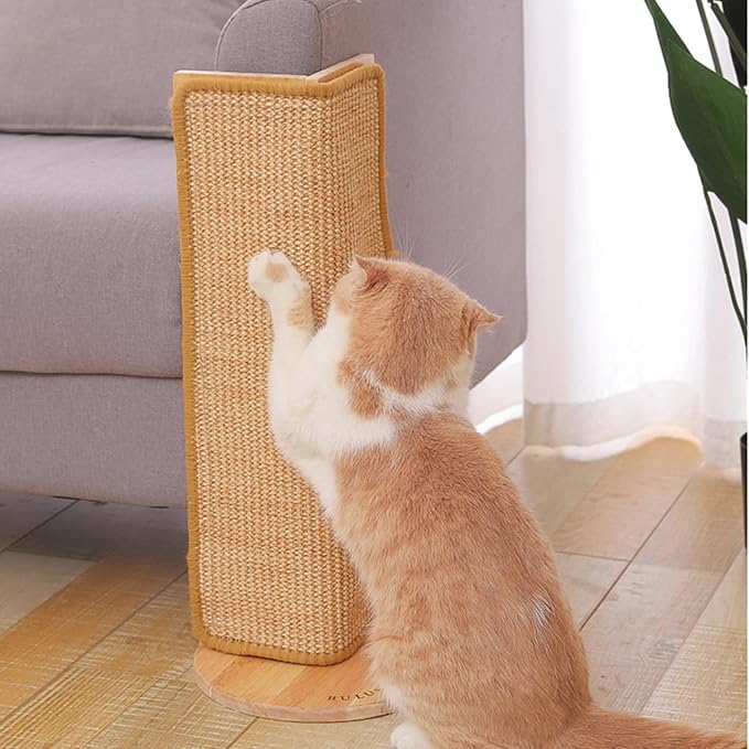 SHENGOCASE 2-Pack 20.5" Tall Wall Sofa Couch Corner Cat Sisal Scratcher,Scratching Post,Replaceable Sisal Scratch Pad Mat, Couch Protector - Image 2