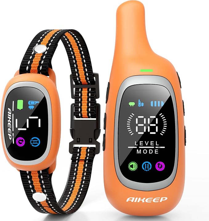 2-in-1 Dog Shock Collar and Bark Collar for Dogs – 3300FT Dog Training Collar with Remote, IP67 Waterproof e Collar with Anti-Bark/Beep/Vibration/Shock Modes for Small Medium Large Dog(8-120Lbs) by Unknown