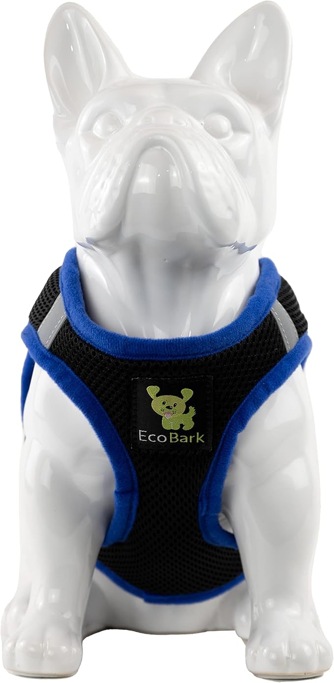 EcoBark Step in Dog Harness, Reflective Mesh Halter, Black & Teal, Large | Eco Friendly Dog Harnesses for Small & Medium Breed Dogs, Soft Mesh Toy Breed Harnesses, Adjustable Body Halter Vest - Image 9