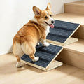 Dog Ramp for Stairs for Small Dogs Up to 40 lbs - Adjustable Dog Stair Ramp with Non-Slip Carpet, Foldable Pet Ramp for Stairs, Dog Ramp Stairs for Senior Dogs, Puppies, Bed, Sofa (2-Pack) by Unknown