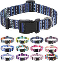 Mihqy Dog Collar for Medium Dogs, Fashion Design, Bohemian Blue,M | Neck Fit 12.9"-21.6", Multiple Patterns，4 Sizes for Small Medium Large Dogs, Comfortable for Walks and Outdoor Hikes by Mihqy