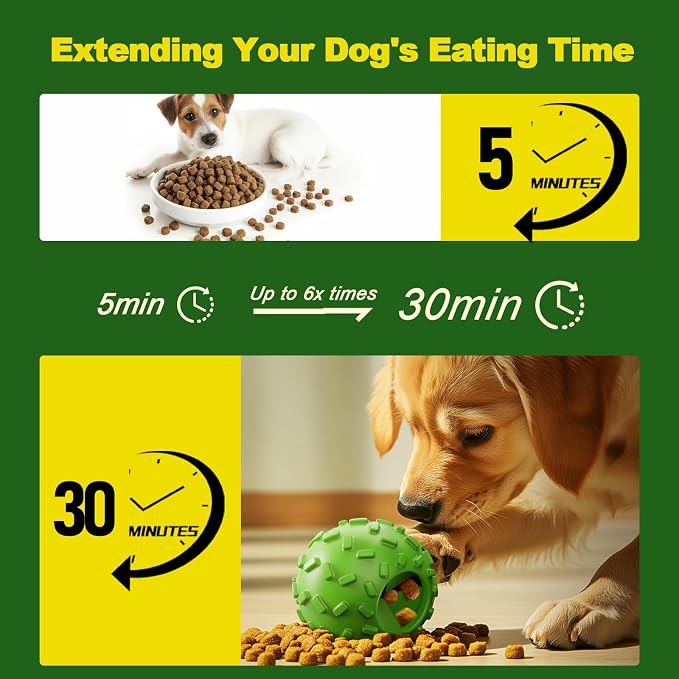 Dog Puzzle Toy 2 Pack – Cognitive Dog Treat Toy,Interactive Dog Toys for Treat Dispensing, Slow Feeder for Mental Stimulation & Anxiety Relief, Puppy Training Toy, Natural Rubber - Image 7