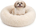 nononfish Dog Bed for Small Dogs,Calming Donut Plush Pet Bed | Soft calming donut bed with plush fabric,raised rim support and washable cover for cozy pet sleep. by nononfish