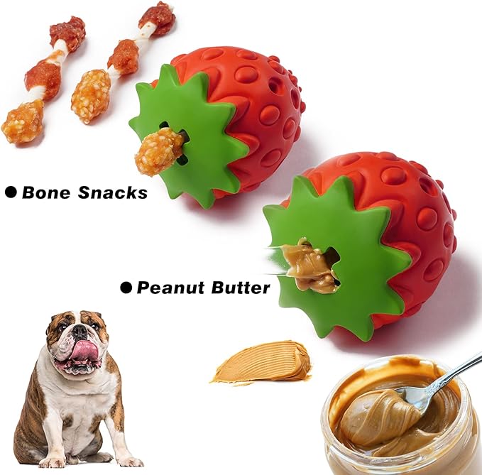 MewaJump Dog Rubber Chew Toys,Treat Food Dispensing Toy Puzzle Toys Ball - Image 2