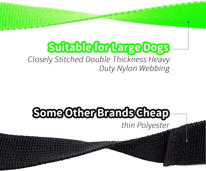 HIKISS Long Dog Leash Obedience Recall Training Agility Lead with Thickening Material for Large Dog - 15ft 20ft 30ft 50ft 100ft Training Leash(Green 100ft) - Image 3