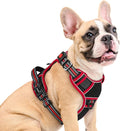 Eagloo Dog Harness No Pull for Medium Dogs, Easy On & Off with 3 Buckles | No Choke with Front Clip, Adjustable Fit, MOLLE System, Reflective Vest, Easy Control for Walking, Black & Red, Medium by GoExplorewithEagloo