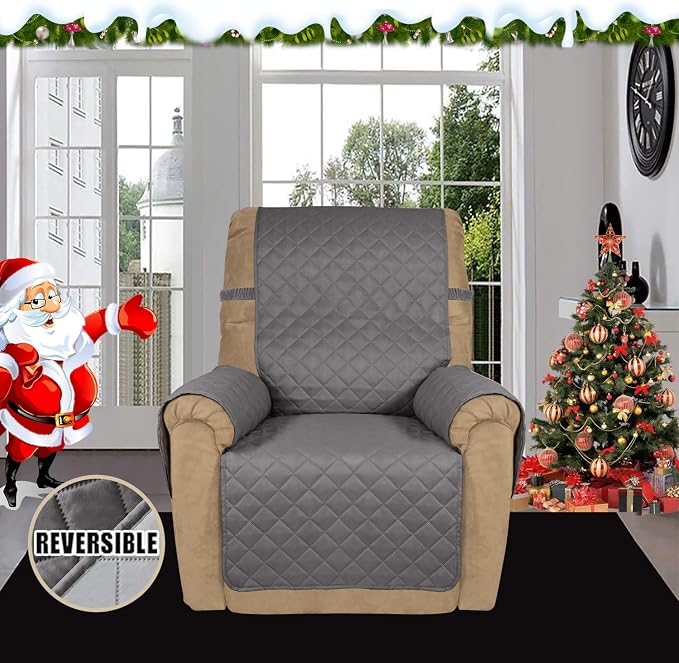 Easy-Going Reversible Couch Cover, Recliner 19 in, Gray/Light Gray | Machine Washable Slipcover For Dogs, Water Resistant Furniture Mat For Living Room, Non-Slip Sofa Cover, Pet Friendly - Image 2