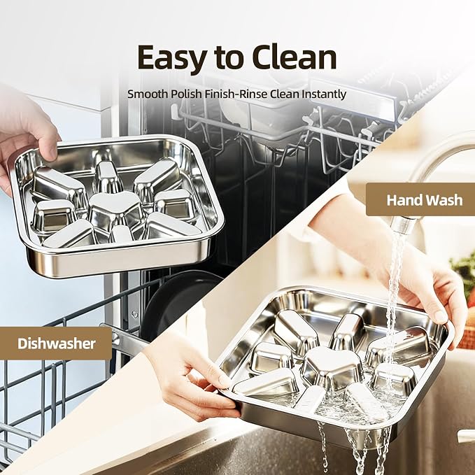 Stainless Steel Slow Feeder Dog Bowls Medium & Large Breed 3 Cups, Food Grade 304, Non-Slip Base, Deep Ridges to Slow Eating, Metal Slow Feeder Dog Bowls, Dishwasher & Chew-Proof & Rustproof - Image 6