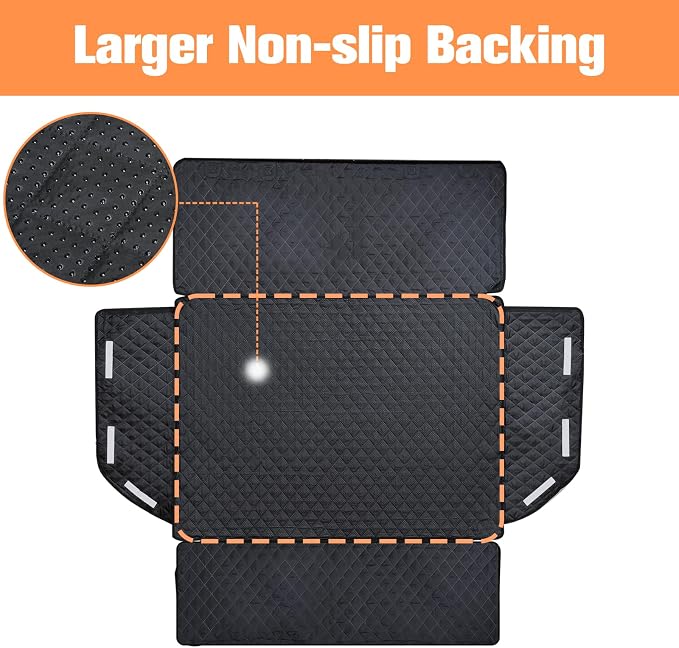 PETICON SUV Cargo Liner for Dogs, Trunk Cover with Bumper Flap Protector | Waterproof Pet Cargo Cover with Side Flaps, Dog Car Seat Cover with Non-Slip Mat, Prevents Scratches, Pet Hair, Mud, and Dirt - Image 5