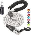 2/4/5/6 FT Dog Leash with Comfortable Padded Handle and Highly Reflective Threads for Small Medium and Large Dogs (6FT-1/2'', Silver) by BAAPET