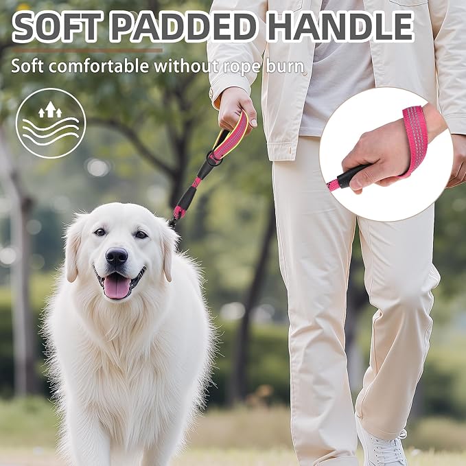 PUPTECK Reflective Short Dog Leashes 3 Pack for Walking and Training | Heavy Duty Clip with Soft Padded Handle for Medium Large Dogs Traffic Control - Image 5