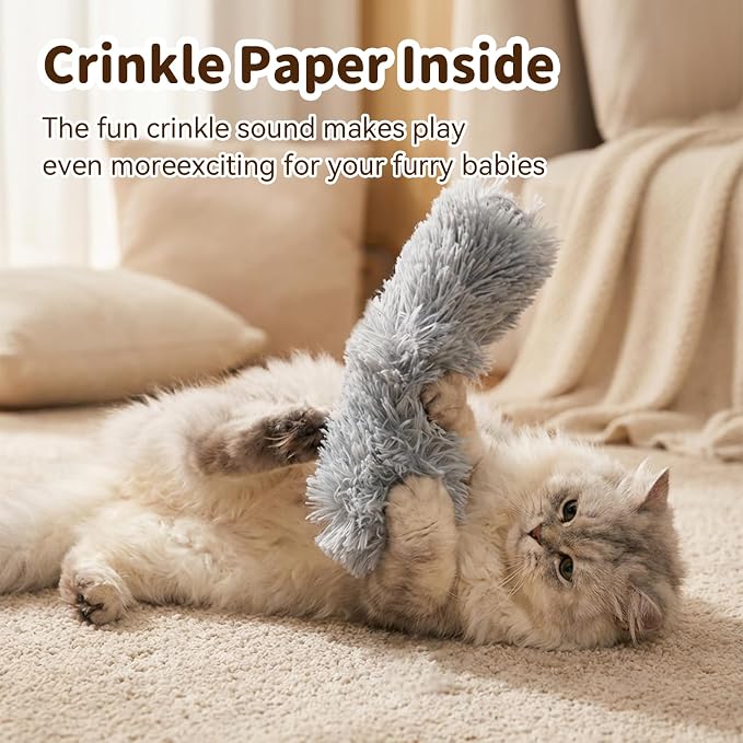 Cat Toys 3 Pack Catnip Pillows, Soft and Durable Crinkle Sound, Solid | With Catnip Inside, Interactive Cat Toy For Indoor Cats, Promotes Kitty Exercise - Image 5