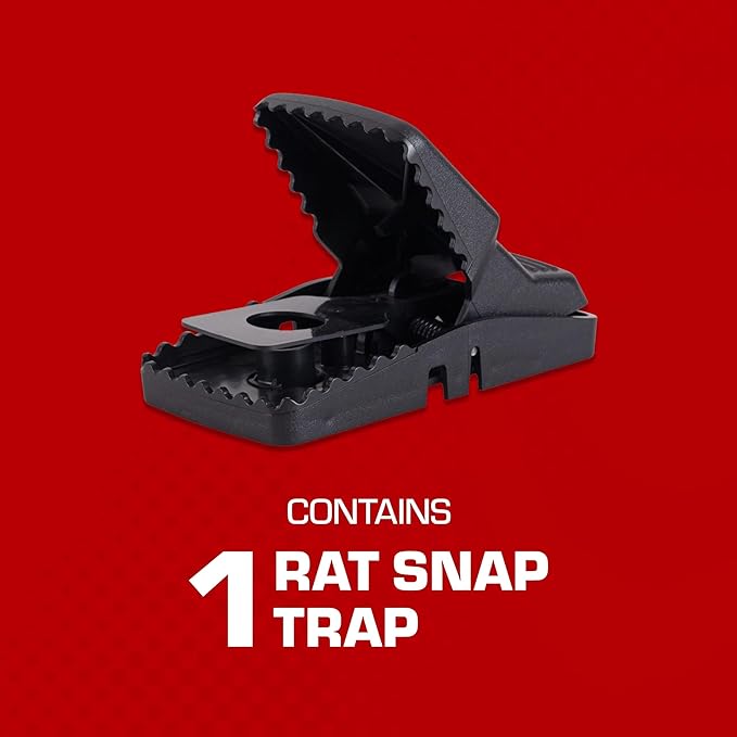 Tomcat Rat Snap Trap, 1 Rat Size Trap - Reusable - Effectively Kill Rats - Ideal for Home and Farm Use (Pack of 8) - Image 3