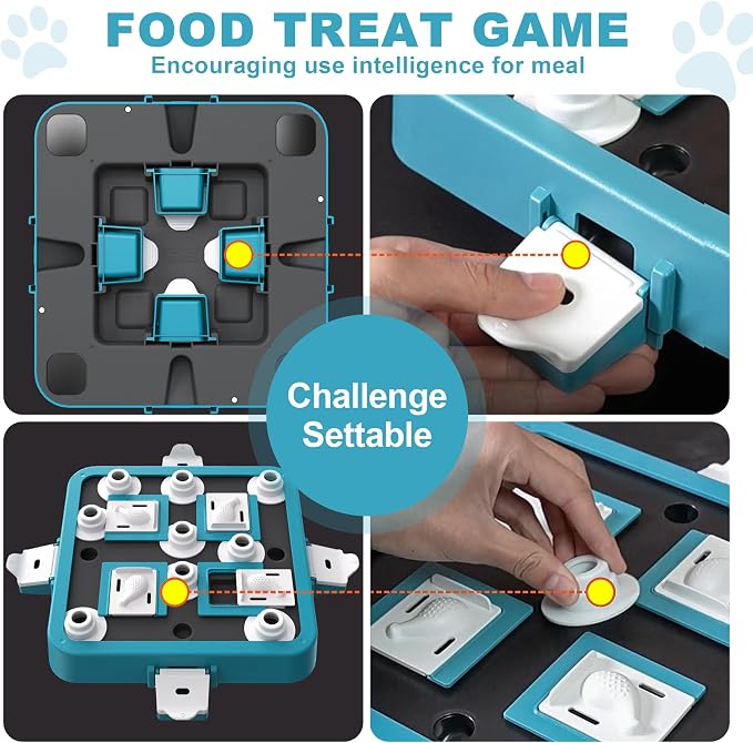 Aluckmao Dog Puzzle Toy Large Size - Adjustable Levels Food & Treat Game | Beginner to Advanced Difficulty for All Breeds, Brain Stimulation, Mental Enrichment, Interactive Feeding, Green - Image 3