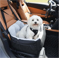 Oiilores Dog Car Seat for Small Dogs,Washable Pet Booster Seats for Car with Clip-On Safty Leash, Reversible Puppy Carseat with Storage Pockets, Travel Carrier Bed for Dogs Under 25 lbs, Grey by OiiloresComfyDoorMat