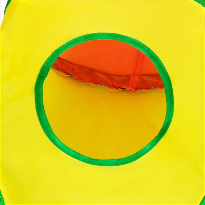 Tempcore Cat Tunnel for Indoor Cats, 3 Way Collapsible Pet Play Tunnel with Teaser Wand, Peek Holes & Hanging Ball, Interactive Tube for Kittens & Rabbits, Rainbow - Image 6