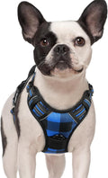 rabbitgoo Dog Harness, No Pull for Small Dogs with 2 Leash Clips, Pet Vest | No Choke with Handle, Adjustable Soft Padded, Reflective, Easy Control for Walking, Blue Plaid, Small by rabbitgoo