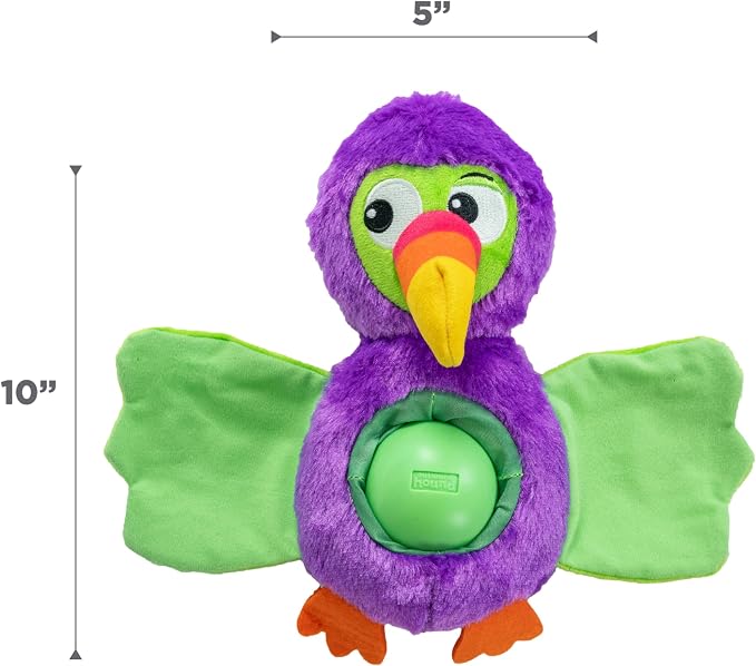 Outward Hound by Nina Ottosson Hide-Ablez Plush Dog Puzzle with Treat Ball, Toucan, Multicolored - Image 8