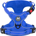PoyPet No Pull Dog Harness, Reflective Vest with 2 Leash Clips & Handle | Lockable Neck Release Buckle, No Choke, Adjustable, Soft Padded, for Walking Training, Royal Blue, Large by PoyPet