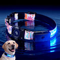 LED AirTag Dog Collar - Brightest Light Up Dog Collars, Flower XL | IP68 Waterproof Air Tag Dog Collar Holder, 1,600 Feet of High Visibility, Magnetic Charging, Dog Lights for Night Walking by Unknown