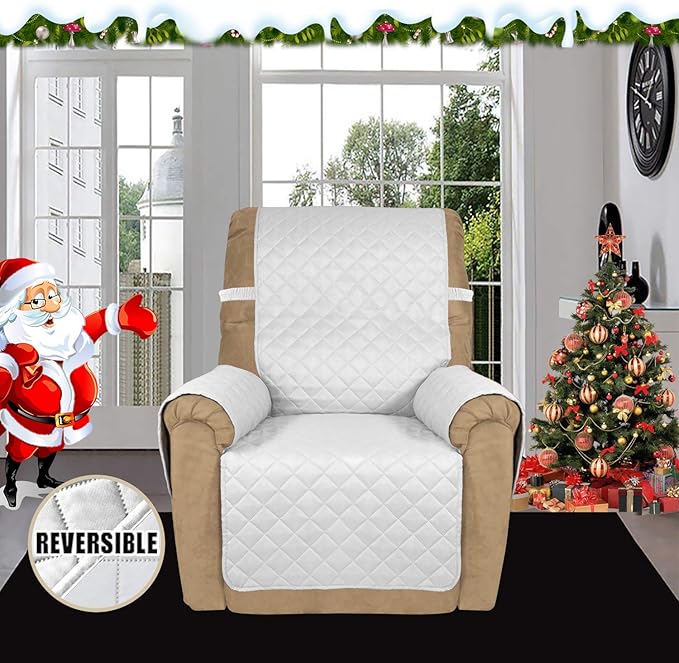 Easy-Going Reversible Couch Cover, Recliner 19 in, White/White | Machine Washable Slipcover For Dogs, Water Resistant Furniture Mat For Living Room, Non-Slip Sofa Cover, Pet Friendly - Image 2