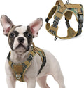 rabbitgoo Tactical Dog Harness for Small, No Pull Military Service Vest | Molle & Handle, Heavy Duty, Adjustable, Reflective Straps, Easy Control for Training Walking, Brown camo, Small by rabbitgoo