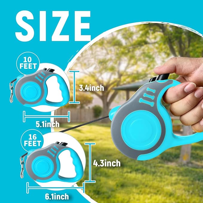 Retractable Dog Leash Automatic Telescopic Tractor Dog Tape | Pet Tape 10/16 FT Durable and Convenient, with Non-Slip Handle, Suitable for Small and Medium-Sized Dogs - Image 2