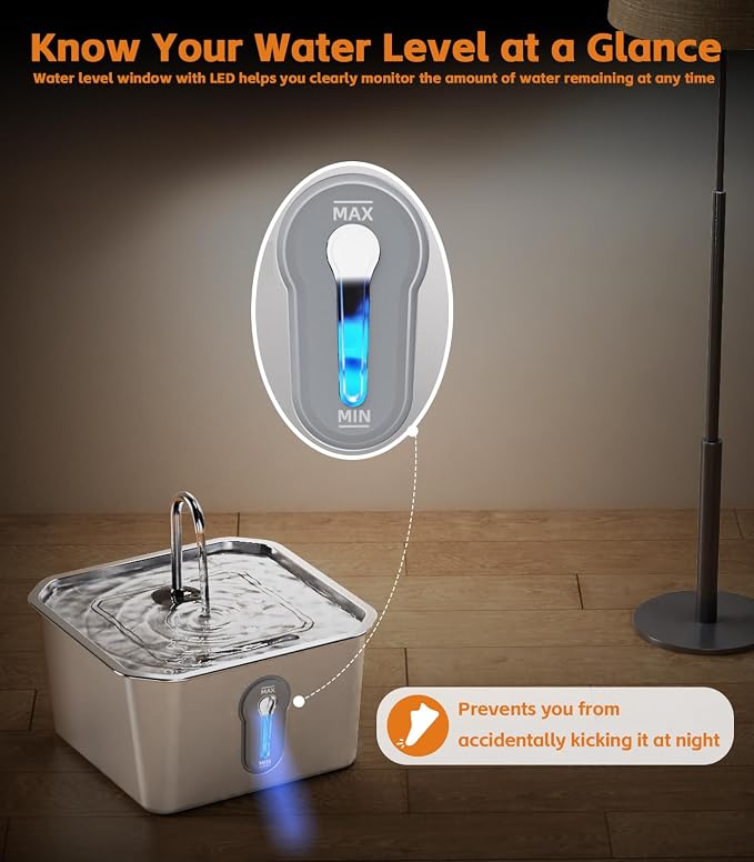 4L Large Cat Water Fountain for Multiple Cats with 4 Filters Pet Water Fountain for Cats Quiet Indoor Pets Dog Small Animal Automatic Dog Water Dispenser for Drinking Watering Supplies - Image 7