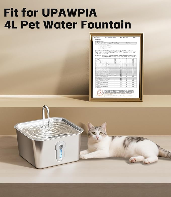 Cat Water Fountain Filter Replacement 12 Packs for UPAWPIA 4L Pet Water Foutain 8 Filters & 4 Sponges Water Filter for Cat Fountain - Image 6