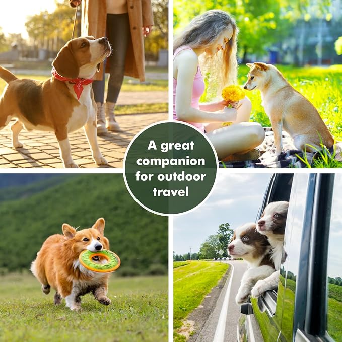 Collapsible Dog Bowls, Travel Food and Water Double Bowl for Cats & Dogs, 2-in-1 Portable BPA-Free Feeding Solution, Perfect for Traveling, Camping & Walking (S/ 60oz) - Image 7