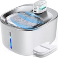 Wireless Cat Water Fountain with Sensor, 4000mAh Battery Operated, FEELNEEDY 4L/135 fl oz Pet Water Fountain for Cats and Dogs, Ultra Quiet Cat Drinking Fountain with 2 Filters (White YPD-C004P) by FEELNEEDY