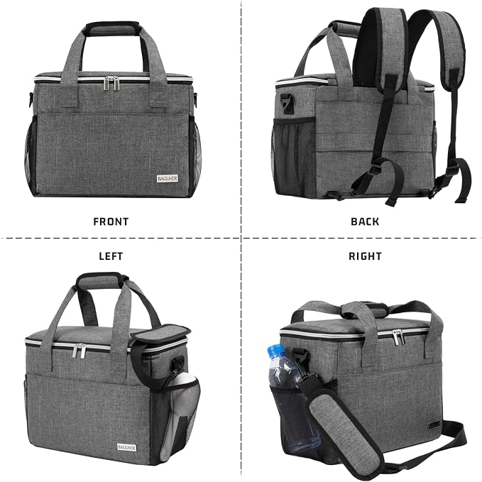 BAGLHER Dog Travel Bag Backpack Pet Supplies Backpack Pet Accessories Storage Bag 5-Piece Set With Shoulder Strap 2 Lined Pet Food Containers 4 Foldable Feeding Bowls Essential Kit for Pet travel - Image 2