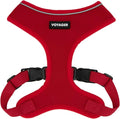 Best Pet Supplies Voyager Aerolite Over the Head Dog Harness, No Pull Breathable Air Mesh Vest, Quick Dry with Reflective Stitching, Adjustable Escape Resistant Harness - Red, Large by BestPetSuppliesLLC