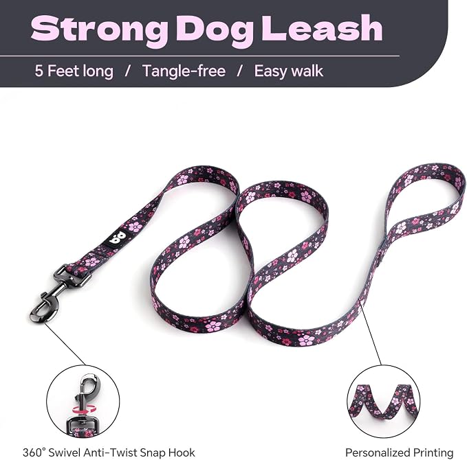 Dog Harness Leash Set Adjustable Heavy Duty No Pull Halter Harnesses for Small Medium Large Breed Dogs Back Clip Anti-Twist Perfect for Walking - Image 4