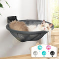 Cat Hammock Wall Mounted, Foldable & Stable Cat Beds- Breathable Cat Wall Shelves for Sleeping, Playing, Climbing, and Lounging - Maximum Hold Up to 30lb (Gray) by JUNSPOW