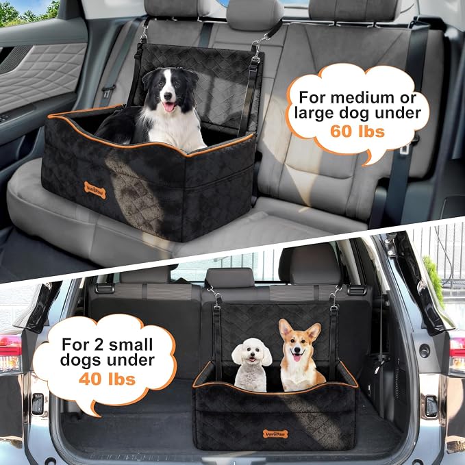 VavoPaw Medium Dog Car Seat Under 50Lbs or 2 Small Dogs Under 25Lbs - Image 4