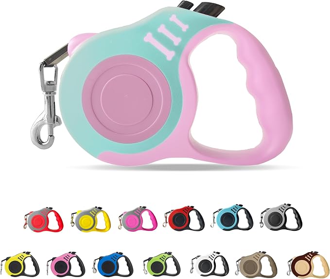 Retractable Dog Leash Automatic Telescopic Tractor Dog Tape | Pet Tape 10/16 FT Durable and Convenient, with Non-Slip Handle, Suitable for Small and Medium-Sized Dogs by LIEVUIKEN
