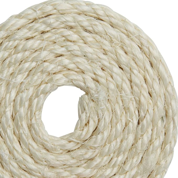 Cat Sisal Rope 164-Feet 4mm for Scratcher Repair and Replace Scratching Post, DIY Hemp Twine Rope for Cat Tree Tower Carpet Mat Kicker House, Pet Toy, and Crafts Gardening Home Decorating - Image 7