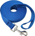 Nylon Training Dog Leash for Small Medium Large Dogs, 15ft 20ft 30ft 50ft Long Leash Dog/Puppy Lead for Obedience Recall Training, Camping (20ft, Blue) by MANDAO