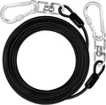 jenico Dog Tie Out Cable: 20 ft Dog Leads for Yard Heavy Duty | Dog Chain Leash for Small Large Dogs Up to 500 lbs - Outdoor Dog Runner Tether for Yard Camping Backyard by jenico