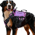Heavy-Duty Tactical Dog Harness for Large Dogs, No Pull Adjustable Reflective Pet Vest with Molle System, K9 Military-Grade Control for Service Training, Outdoor & 10+ Breeds, Purple Camo, XX-Large by Bruvoalon