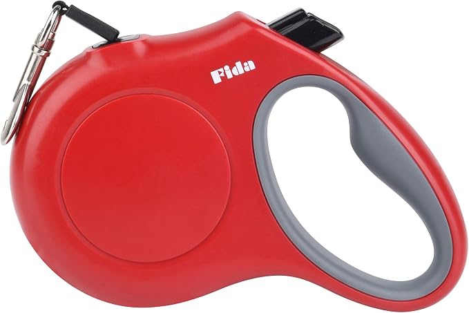 Fida Retractable Dog Leash, 16 ft Dog Walking Leash for Small and Medium Dogs up to 44lbs, 360° Tangle-Free, Red by Fida