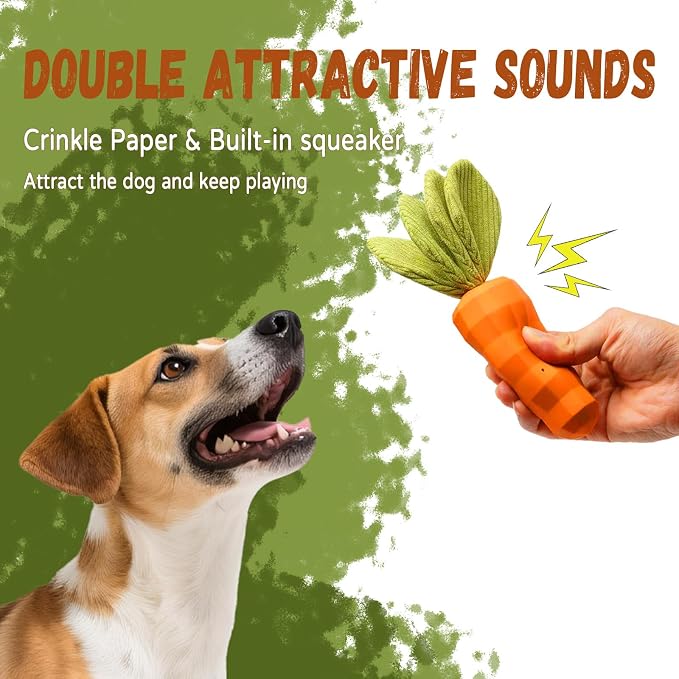 MewaJump Dog Chew Toys for Aggressive Chewers, Rubber Squeaky Dog Toys - Image 7