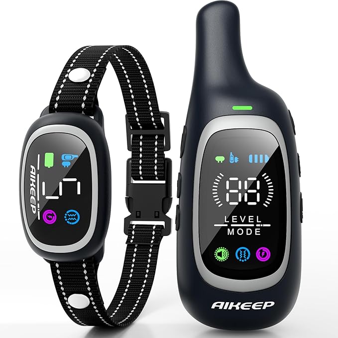 2-in-1 Dog Shock Collar and Bark Collar for Dogs – 3300FT Dog Training Collar with Remote, IP67 Waterproof e Collar with Anti-Bark/Beep/Vibration/Shock Modes for Small Medium Large Dog(8-120Lbs) by Unknown